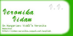 veronika vidam business card